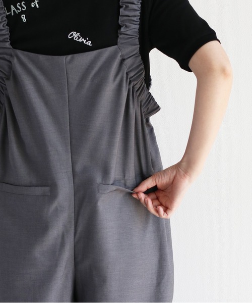 cepo（セポ）の「アームギャザーロンパース（つなぎ/オールインワン・レディース・ブラック/グレー・M）」の13枚目の写真