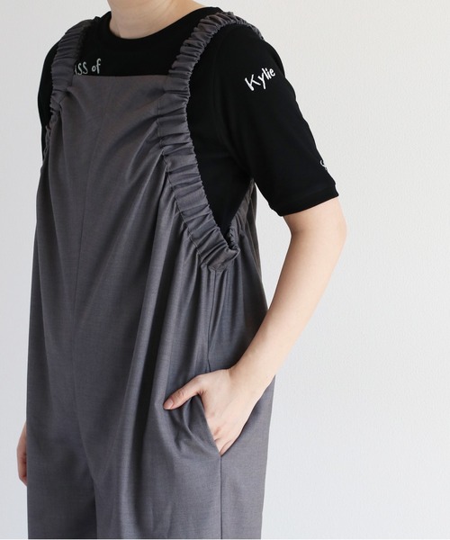 cepo（セポ）の「アームギャザーロンパース（つなぎ/オールインワン・レディース・ブラック/グレー・M）」の14枚目の写真