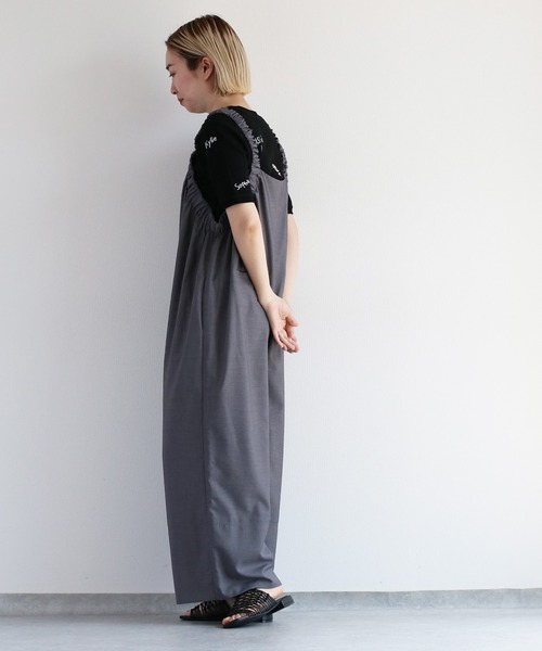 cepo（セポ）の「アームギャザーロンパース（つなぎ/オールインワン・レディース・ブラック/グレー・M）」の16枚目の写真