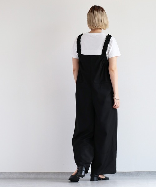 cepo（セポ）の「アームギャザーロンパース（つなぎ/オールインワン・レディース・ブラック/グレー・M）」の7枚目の写真