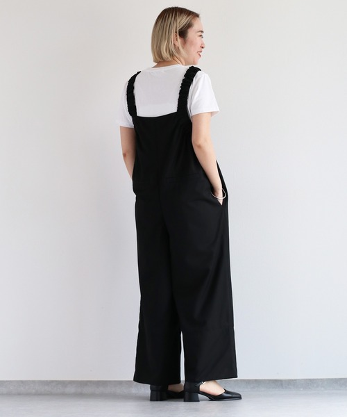 cepo（セポ）の「アームギャザーロンパース（つなぎ/オールインワン・レディース・ブラック/グレー・M）」の8枚目の写真