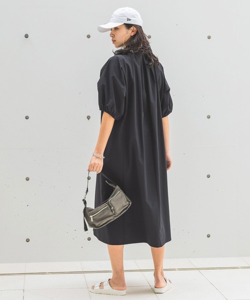 HEREIAM(ヘレイアム)の「【HEREIAM】接触冷感/COOLマテリアルドレス(ワンピース・レディース・ブラック/キャメル・SMALL/MEDIUM)」の4枚目の写真