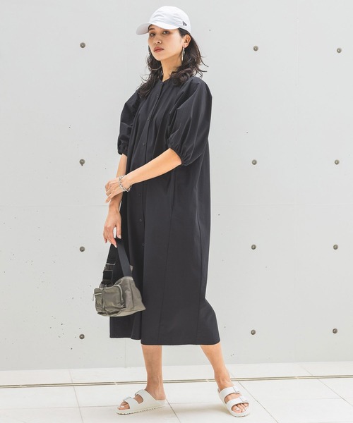 HEREIAM(ヘレイアム)の「【HEREIAM】接触冷感/COOLマテリアルドレス(ワンピース・レディース・ブラック/キャメル・SMALL/MEDIUM)」の5枚目の写真