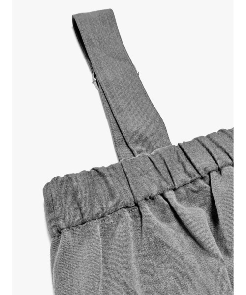 LVEU.(ラブユ.)の「【LVEU.】エステルツイルベルトサロペット(Ai select) / トップス シャツ ブラウス プルオーバー スキッパー レオパード オーバー グリーン ブルー(サロペット/オーバーオール・レディース・グレー/ブラック・FREE)」の3枚目の写真