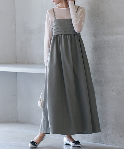 【セール】タックデザインキャミワンピ（ワンピース）｜RANAN（ラナン）