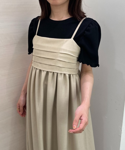 RANAN(ラナン)の「タックデザインキャミワンピ(ワンピース・レディース・ブラック/グレー/ベージュ・M/L/LL)」の17枚目の写真