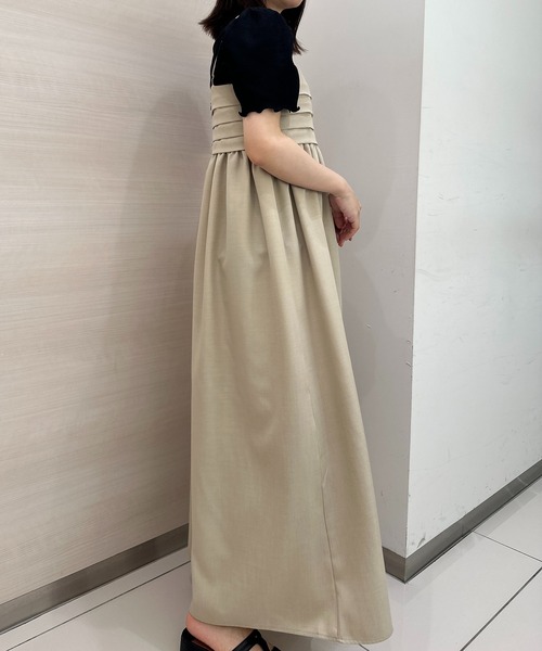 RANAN(ラナン)の「タックデザインキャミワンピ(ワンピース・レディース・ブラック/グレー/ベージュ・M/L/LL)」の19枚目の写真