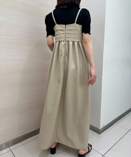 RANAN(ラナン)の「タックデザインキャミワンピ(ワンピース・レディース・ブラック/グレー/ベージュ・M/L/LL)」の21枚目の写真