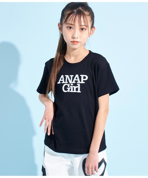 00s 2016Girl Print Anap Tee 海外ガール 平成 カレッジ プリント クロップド Tシャツ（Tシャツ/カットソー