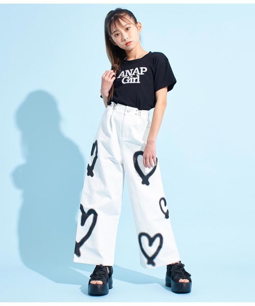 ANAP GiRL（アナップガール）の「ロゴ刺繍Tシャツ（Tシャツ