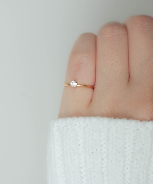 ebine（エビネ）の「金属アレルギー/one carat pinky ring/サージカルステンレス（リング・レディース・シルバー/ゴールド/ピンクゴールド・1号/3号/5号）」の2枚目の写真