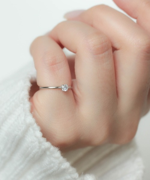 ebine（エビネ）の「金属アレルギー/one carat pinky ring/サージカルステンレス（リング・レディース・シルバー/ゴールド/ピンクゴールド・1号/3号/5号）」の4枚目の写真