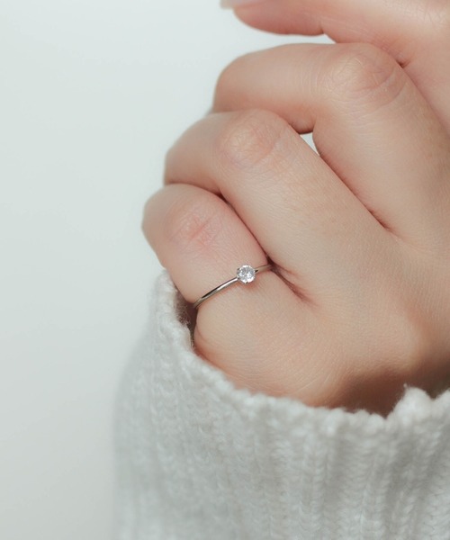 ebine（エビネ）の「金属アレルギー/one carat pinky ring/サージカルステンレス（リング・レディース・シルバー/ゴールド/ピンクゴールド・1号/3号/5号）」の5枚目の写真