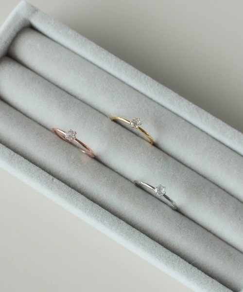 ebine（エビネ）の「金属アレルギー/one carat pinky ring/サージカルステンレス（リング・レディース・シルバー/ゴールド/ピンクゴールド・1号/3号/5号）」の7枚目の写真
