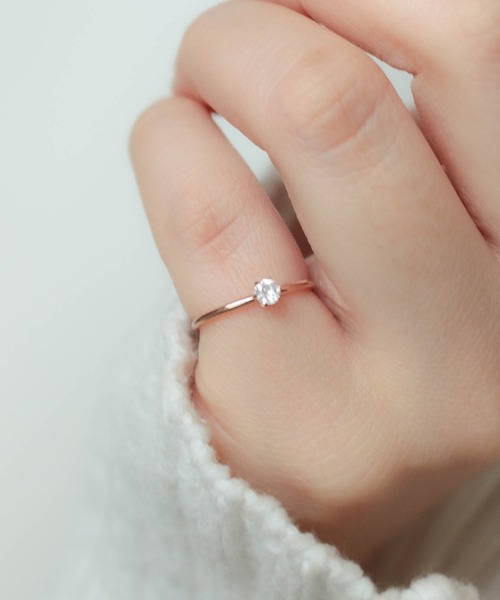 ebine（エビネ）の「金属アレルギー/one carat pinky ring/サージカルステンレス（リング・レディース・シルバー/ゴールド/ピンクゴールド・1号/3号/5号）」の10枚目の写真