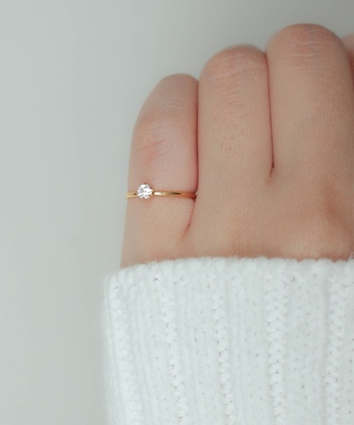 ebine（エビネ）の「金属アレルギー/one carat pinky ring/サージカルステンレス（リング・レディース・シルバー/ゴールド/ピンクゴールド・1号/3号/5号）」の11枚目の写真