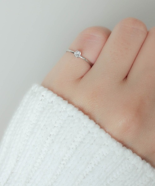 ebine（エビネ）の「金属アレルギー/one carat pinky ring/サージカルステンレス（リング・レディース・シルバー/ゴールド/ピンクゴールド・1号/3号/5号）」の12枚目の写真