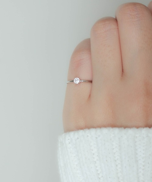 ebine（エビネ）の「金属アレルギー/one carat pinky ring/サージカルステンレス（リング・レディース・シルバー/ゴールド/ピンクゴールド・1号/3号/5号）」の13枚目の写真