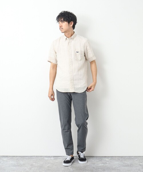 NOLLEY’S(ノーリーズ)の「リネン クジラBD 半袖シャツ(シャツ/ブラウス・メンズ・ピンク/グリーン系その他/ブルー系その他/レッド系その他/キナリ・S/M/L/XL)」の17枚目の写真