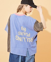 CUBE SUGAR（キューブシュガー）の「OE天竺パウダー加工リメイク風切替ドルマンTシャツ（Tシャツ/カットソー・メンズ）」