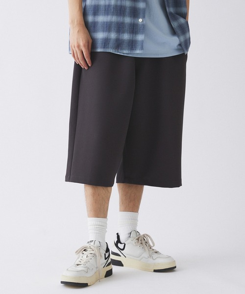 【ZOZO限定】Gaucho pants / ドレープツイルワイドショーツ（スラックス）｜417 EDIFICE（フォーワンセブンエディフィス）