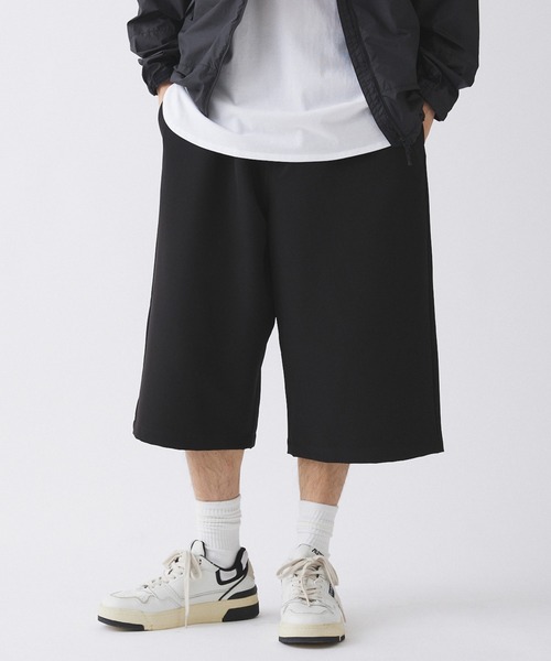 【ZOZO限定】Gaucho pants / ドレープツイルワイドショーツ（スラックス）｜417 EDIFICE（フォーワンセブンエディフィス）