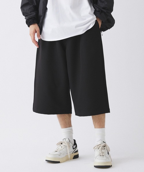 【ZOZO限定】Gaucho pants / ドレープツイルワイドショーツ（スラックス）｜417 EDIFICE（フォーワンセブンエディフィス）