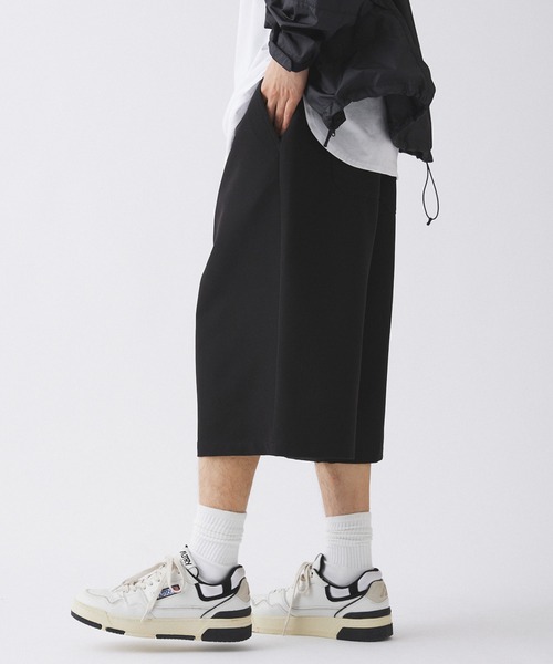 【ZOZO限定】Gaucho pants / ドレープツイルワイドショーツ（スラックス）｜417 EDIFICE（フォーワンセブンエディフィス）