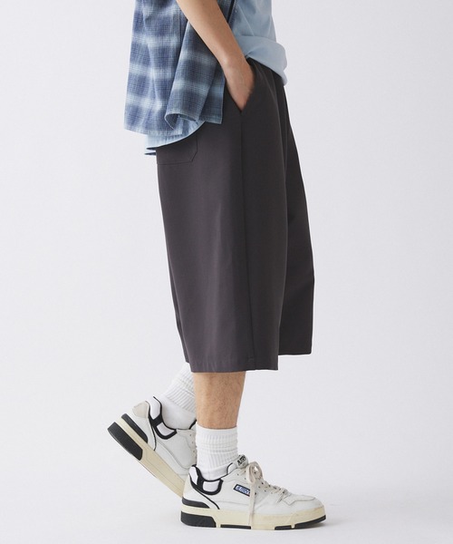 【ZOZO限定】Gaucho pants / ドレープツイルワイドショーツ（スラックス）｜417 EDIFICE（フォーワンセブンエディフィス）