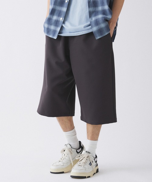 【ZOZO限定】Gaucho pants / ドレープツイルワイドショーツ（スラックス）｜417 EDIFICE（フォーワンセブンエディフィス）