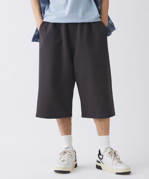 【ZOZO限定】Gaucho pants / ドレープツイルワイドショーツ（スラックス）｜417 EDIFICE（フォーワンセブンエディフィス）
