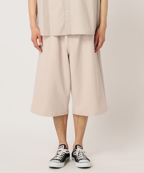 【ZOZO限定】Gaucho pants / ドレープツイルワイドショーツ（スラックス）｜417 EDIFICE（フォーワンセブンエディフィス）