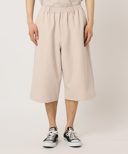 【ZOZO限定】Gaucho pants / ドレープツイルワイドショーツ（スラックス）｜417 EDIFICE（フォーワンセブンエディフィス）