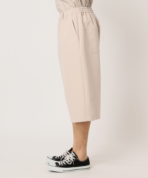 【ZOZO限定】Gaucho pants / ドレープツイルワイドショーツ（スラックス）｜417 EDIFICE（フォーワンセブンエディフィス）