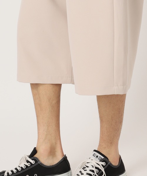 【ZOZO限定】Gaucho pants / ドレープツイルワイドショーツ（スラックス）｜417 EDIFICE（フォーワンセブンエディフィス）