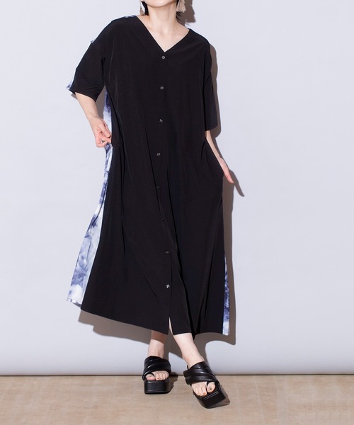 OSMOSIS(オズモーシス)の「2WAYバックプリントシャツワンピース(シャツワンピース・レディース・ブルーグレー/アイボリー/ブラック・ONE SIZE)」の10枚目の写真