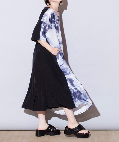 OSMOSIS(オズモーシス)の「2WAYバックプリントシャツワンピース(シャツワンピース・レディース・ブルーグレー/アイボリー/ブラック・ONE SIZE)」の17枚目の写真