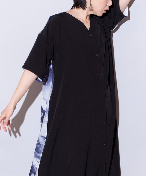 OSMOSIS(オズモーシス)の「2WAYバックプリントシャツワンピース(シャツワンピース・レディース・ブルーグレー/アイボリー/ブラック・ONE SIZE)」の18枚目の写真