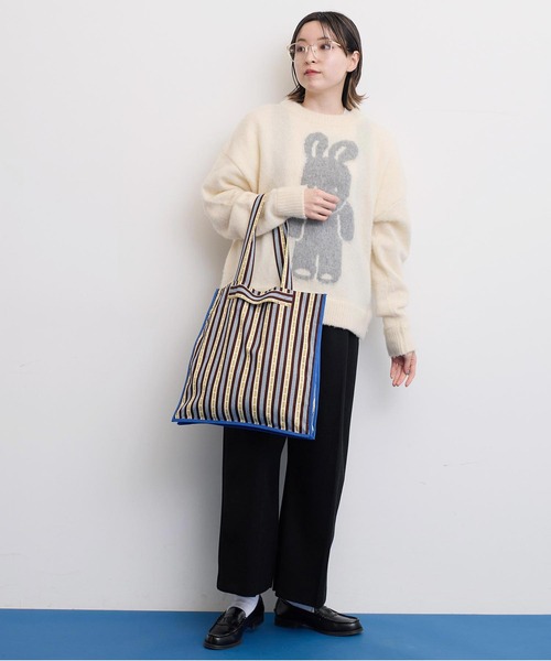 【セール】●BETTER BUTTER STRIPE トートバッグ（トートバッグ）｜I am I in fact...（アイアムアイインファクト）