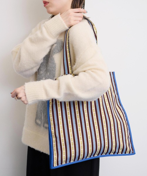 【セール】●BETTER BUTTER STRIPE トートバッグ（トートバッグ）｜I am I in fact...（アイアムアイインファクト）