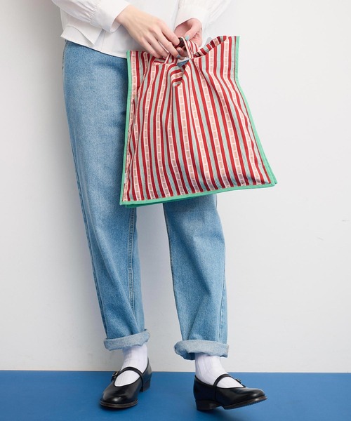 【セール】●BETTER BUTTER STRIPE トートバッグ（トートバッグ）｜I am I in fact...（アイアムアイインファクト）
