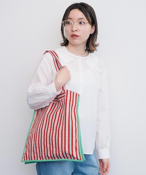 【セール】●BETTER BUTTER STRIPE トートバッグ（トートバッグ）｜I am I in fact...（アイアムアイインファクト）