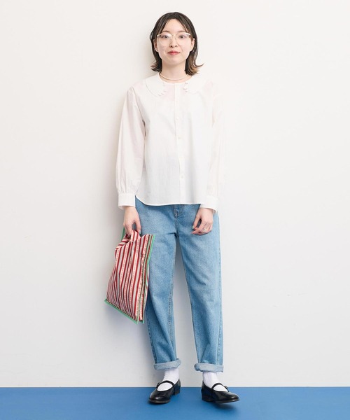 【セール】●BETTER BUTTER STRIPE トートバッグ（トートバッグ）｜I am I in fact...（アイアムアイインファクト）