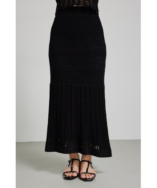 rienda(リエンダ)の「クロシェマーメイドニットスカート マーメイドスカート(スカート・レディース・ホワイト/ブラック/ブルー・FREE)」の6枚目の写真