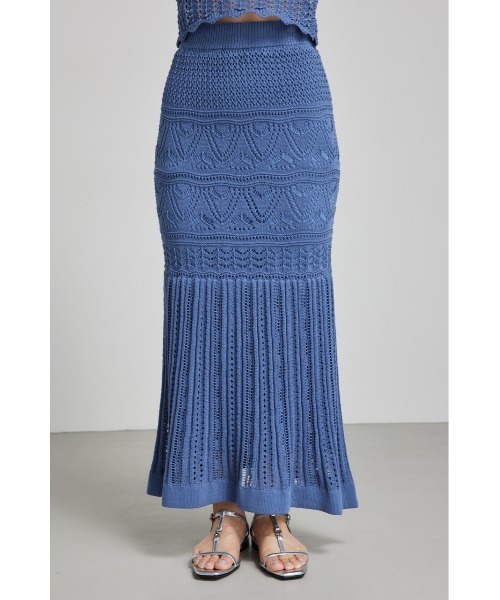 rienda(リエンダ)の「クロシェマーメイドニットスカート マーメイドスカート(スカート・レディース・ホワイト/ブラック/ブルー・FREE)」の11枚目の写真