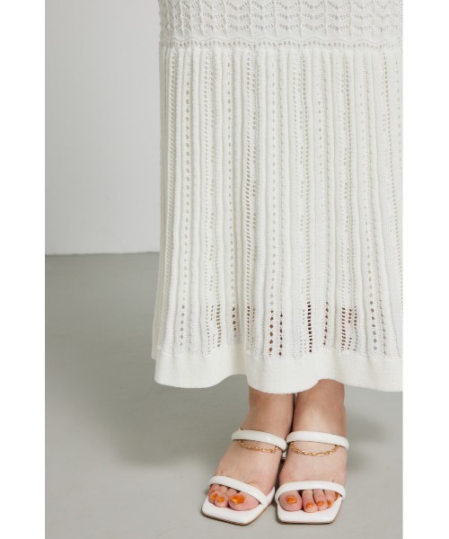 rienda(リエンダ)の「クロシェマーメイドニットスカート マーメイドスカート(スカート・レディース・ホワイト/ブラック/ブルー・FREE)」の18枚目の写真