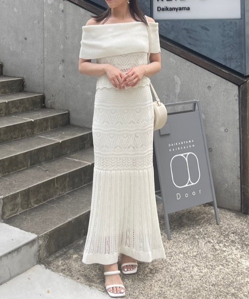 rienda(リエンダ)の「クロシェマーメイドニットスカート マーメイドスカート(スカート・レディース・ホワイト/ブラック/ブルー・FREE)」の21枚目の写真