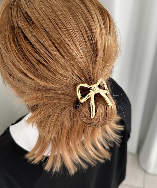 apres jour mignon（アプレジュールミニョン）の「【apresjour mignon×ARIAZ】リボンモチーフヘアゴム（ヘアゴム・レディース・シルバー/ゴールド・ONESIZE）」の2枚目の写真