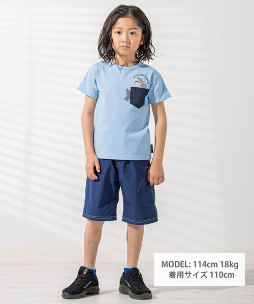 【セール】5.5分丈ポケッタブルナイロンワッシャーパンツ(100~160cm)（その他パンツ）｜WASK（ワスク）