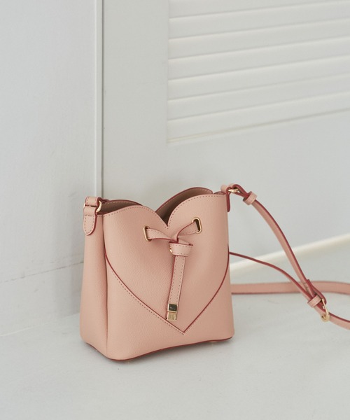 VIS ビス 2WAYハートカットバッグ ピンク ハンド ショルダー VIS ショルダーバッグ バッグ 「累計25，000点突破」「2WAY